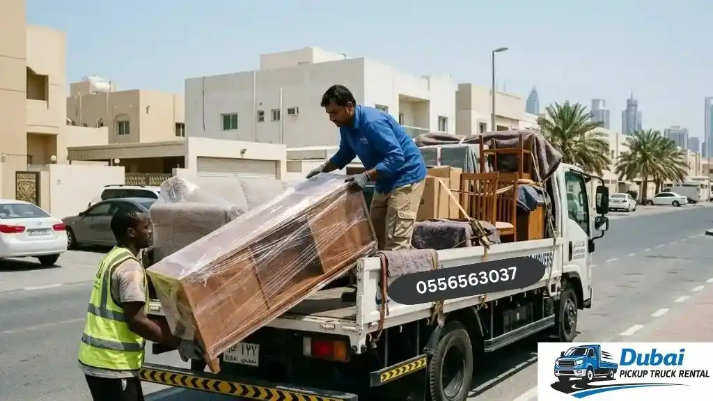 3 ton pickup truck rental for houes moving in dubai