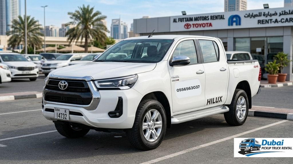 Call Now to Book the 1 ton double cabin pickup for rent in dubai
